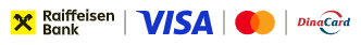 Raiffeisen banka — Visa — Mastercard — Maestro — DinaCard